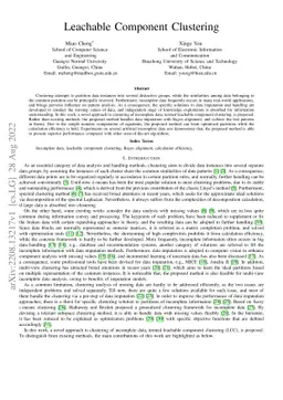 Leachable Component Clustering