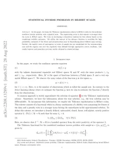 Statistical Inverse Problems in Hilbert Scales