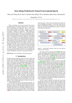 Turn-Taking Prediction for Natural Conversational Speech