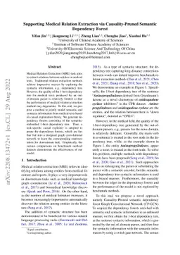 Supporting Medical Relation Extraction via Causality-Pruned Semantic
  Dependency Forest