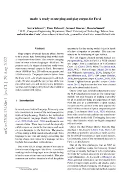 naab: A ready-to-use plug-and-play corpus for Farsi