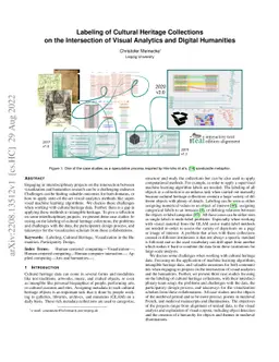 Labeling of Cultural Heritage Collections on the Intersection of Visual
  Analytics and Digital Humanities
