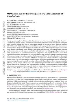 MSWasm: Soundly Enforcing Memory-Safe Execution of Unsafe Code