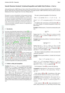 Smooth Monotone Stochastic Variational Inequalities and Saddle Point
  Problems: A Survey
