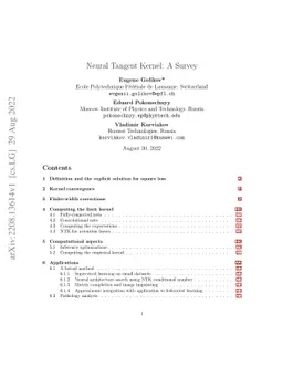 Neural Tangent Kernel: A Survey