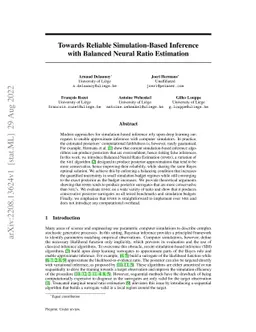 Towards Reliable Simulation-Based Inference with Balanced Neural Ratio
  Estimation