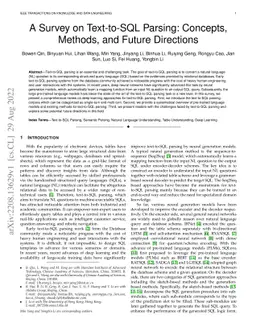 A Survey on Text-to-SQL Parsing: Concepts, Methods, and Future
  Directions