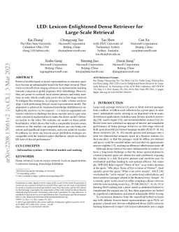 LED: Lexicon-Enlightened Dense Retriever for Large-Scale Retrieval