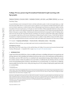 FedEgo: Privacy-preserving Personalized Federated Graph Learning with
  Ego-graphs