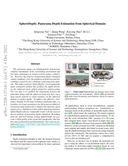 SphereDepth: Panorama Depth Estimation from Spherical Domain