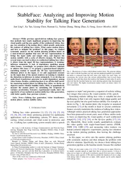 StableFace: Analyzing and Improving Motion Stability for Talking Face
  Generation