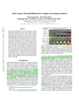Frido: Feature Pyramid Diffusion for Complex Scene Image Synthesis