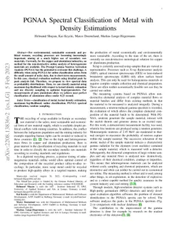 PGNAA Spectral Classification of Metal with Density Estimations