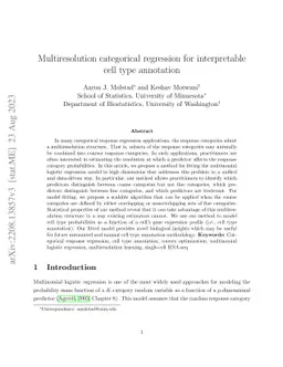 Multiresolution categorical regression for interpretable cell type
  annotation