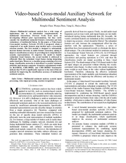 Video-based Cross-modal Auxiliary Network for Multimodal Sentiment
  Analysis