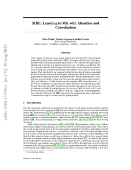 MRL: Learning to Mix with Attention and Convolutions
