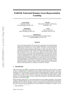 FedDAR: Federated Domain-Aware Representation Learning