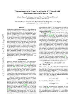 Non-autoregressive Error Correction for CTC-based ASR with
  Phone-conditioned Masked LM