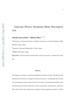 Gaussian Process Koopman Mode Decomposition