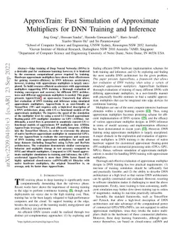 ApproxTrain: Fast Simulation of Approximate Multipliers for DNN Training
  and Inference