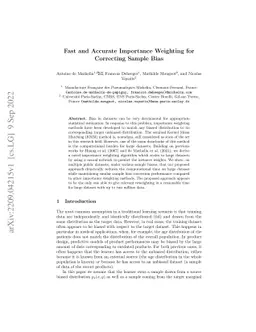 Fast and Accurate Importance Weighting for Correcting Sample Bias
