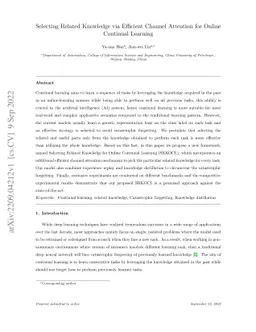 Selecting Related Knowledge via Efficient Channel Attention for Online
  Continual Learning