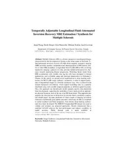 Temporally Adjustable Longitudinal Fluid-Attenuated Inversion Recovery
  MRI Estimation / Synthesis for Multiple Sclerosis