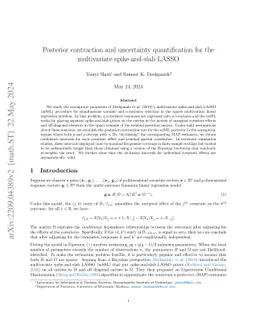 Posterior contraction and uncertainty quantification for the
  multivariate spike-and-slab LASSO