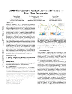GRASP-Net: Geometric Residual Analysis and Synthesis for Point Cloud
  Compression