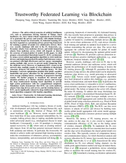 Trustworthy Federated Learning via Blockchain