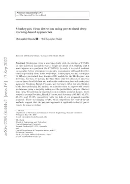 Monkeypox virus detection using pre-trained deep learning-based
  approaches