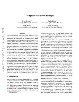 The Space of Adversarial Strategies