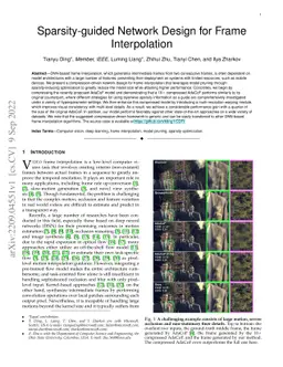 Sparsity-guided Network Design for Frame Interpolation