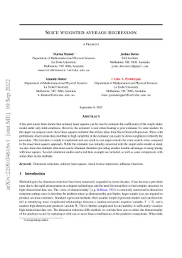 Slice Weighted Average Regression