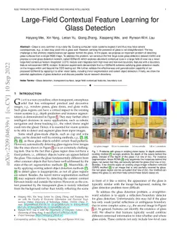 Large-Field Contextual Feature Learning for Glass Detection
