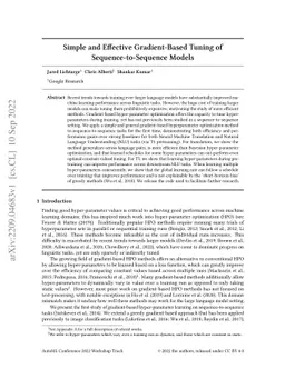 Simple and Effective Gradient-Based Tuning of Sequence-to-Sequence
  Models