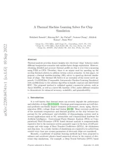 A Thermal Machine Learning Solver For Chip Simulation