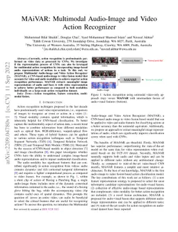 MAiVAR: Multimodal Audio-Image and Video Action Recognizer