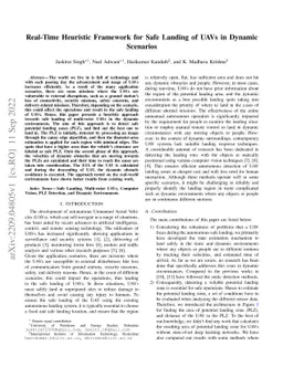 Real-Time Heuristic Framework for Safe Landing of UAVs in Dynamic
  Scenarios