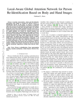 Local-Aware Global Attention Network for Person Re-Identification Based on Body and Hand Images