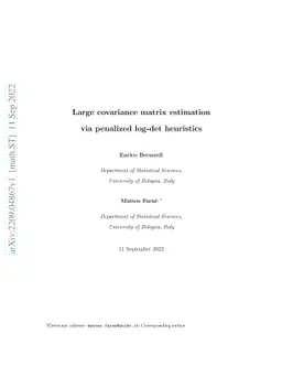 Large covariance matrix estimation via penalized log-det heuristics
