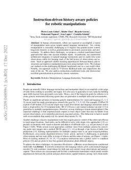 Instruction-driven history-aware policies for robotic manipulations