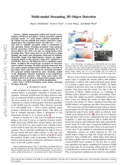 Multi-modal Streaming 3D Object Detection