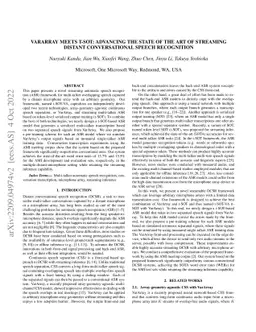 VarArray Meets t-SOT: Advancing the State of the Art of Streaming
  Distant Conversational Speech Recognition