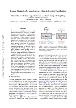 Domain Adaptation for Question Answering via Question Classification