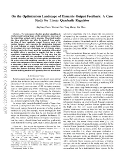 On the Optimization Landscape of Dynamic Output Feedback: A Case Study
  for Linear Quadratic Regulator