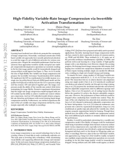 High-Fidelity Variable-Rate Image Compression via Invertible Activation
  Transformation