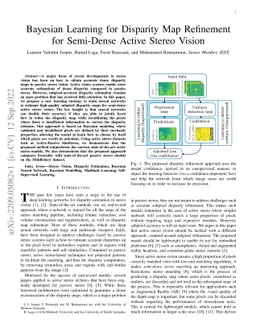 Bayesian Learning for Disparity Map Refinement for Semi-Dense Active
  Stereo Vision