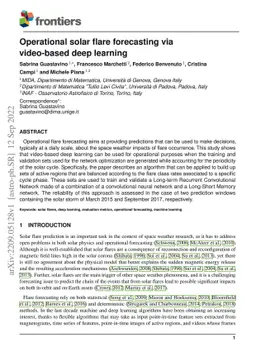 Operational solar flare forecasting via video-based deep learning