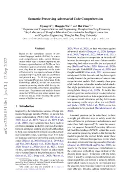 Semantic-Preserving Adversarial Code Comprehension